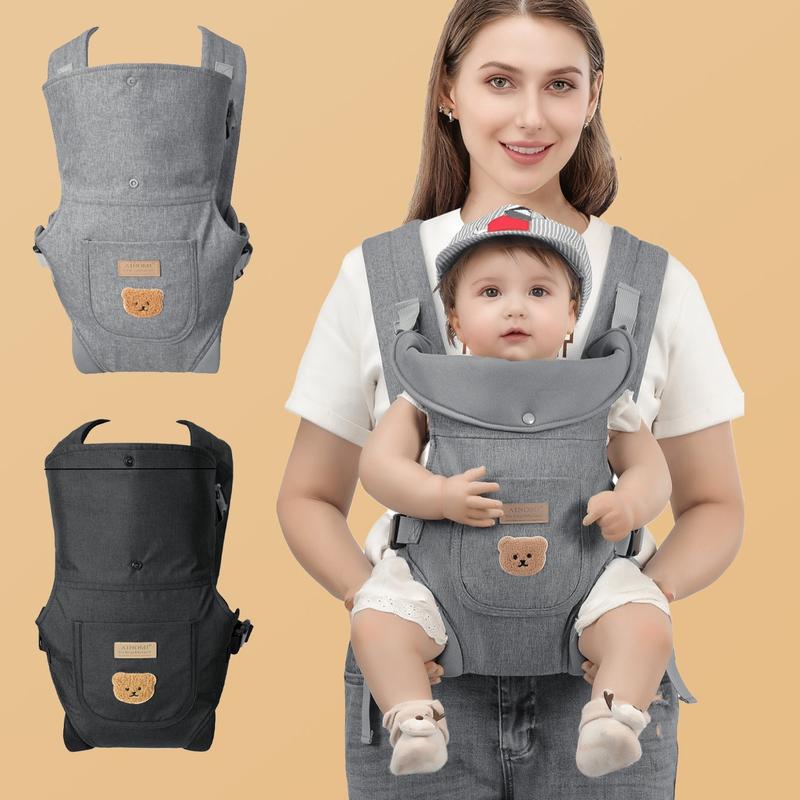 2 in 1 Lightweight Baby Carrier for Front and Back Carrying, Adjustable Buckle, Breathable Fabric for All Seasons, Multi-Functional Design for Easy Outings