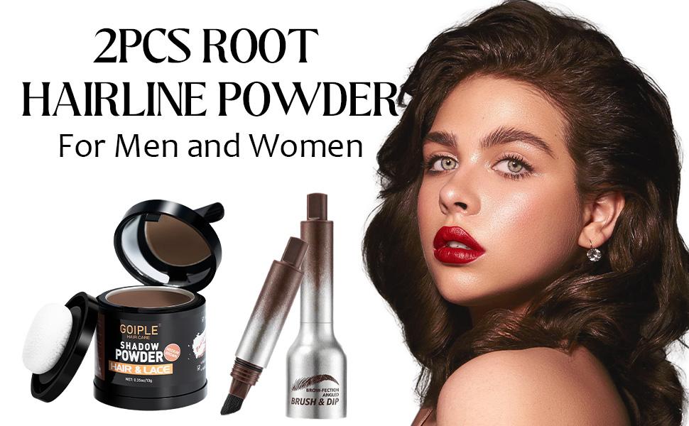 Hairline Powder for Bald Spots, Eyebrows, Beard Line, Light-Blonde Hair Fibers for Thinning Hair Shadow Powder Haircare Cosmetic Ash Brown Daily