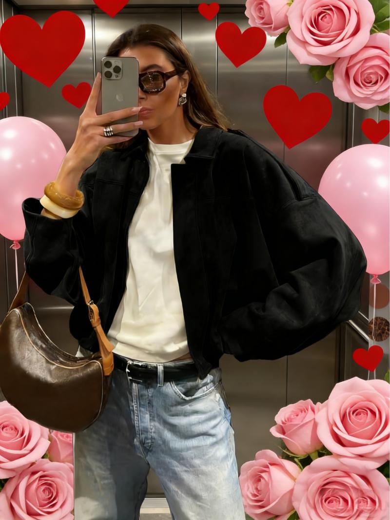 Women's Military Jacket, Army Green Loose Fit Coat For Spring & Autumn Women's Military Jacket, Army Green Loose Fit Coat For Spring & Autumn