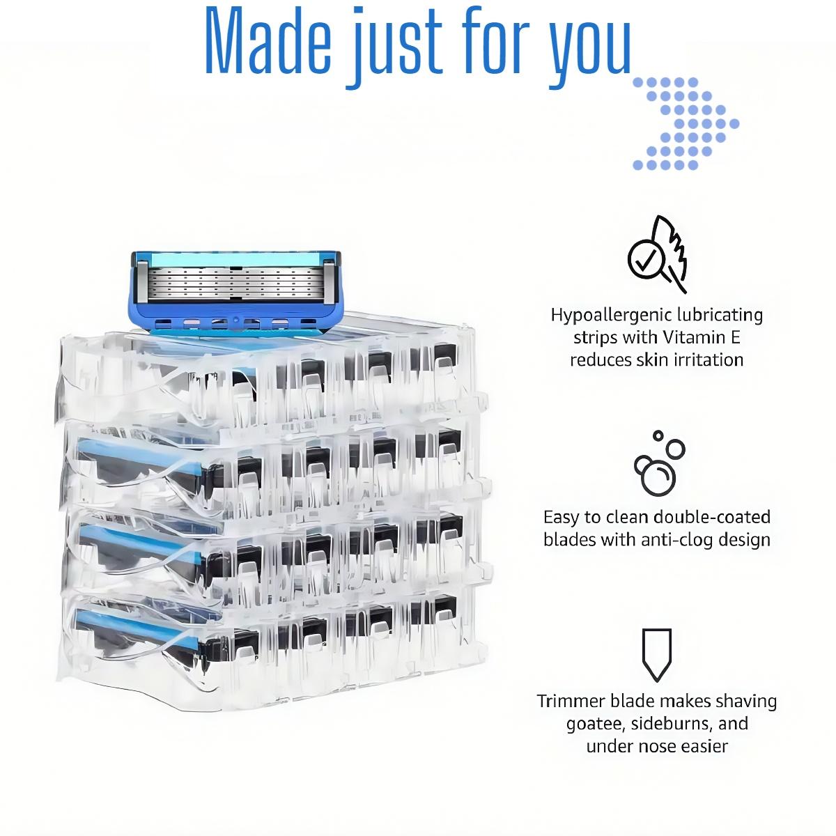 Men's Shaving Razor Set, High-Quality Sharp Blades, 5 Layer Stainless Steel, Dustproof Waterproof Rust-Resistant, Comfortable Shave Experience