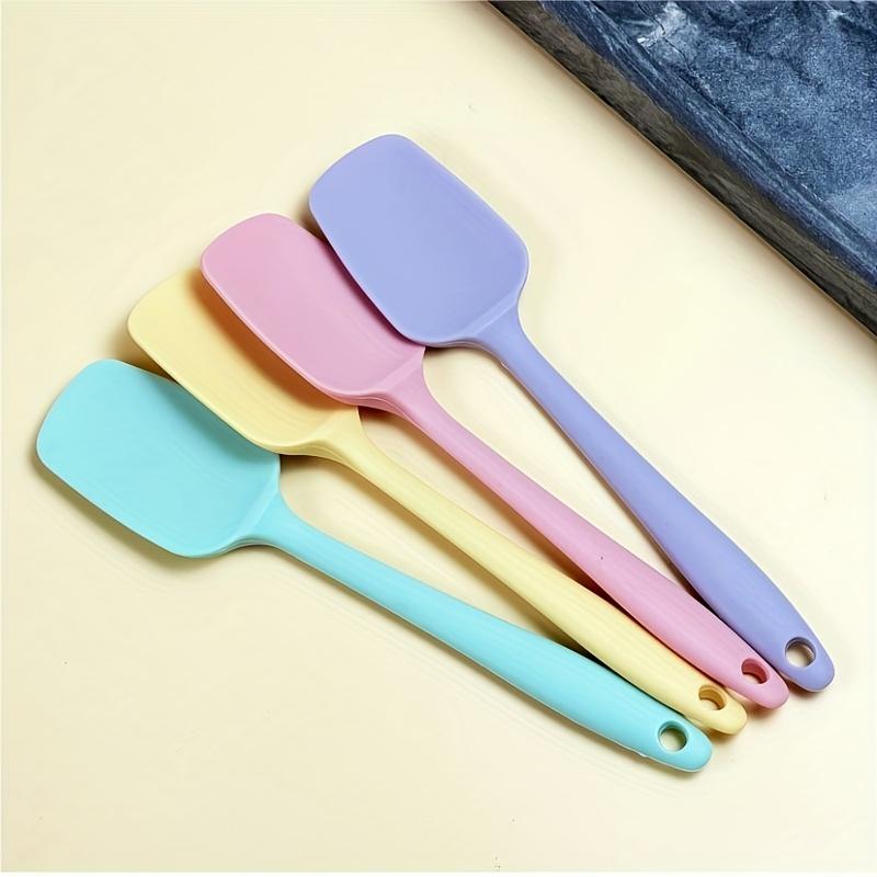 4-Pack Food Grade Silicone Scraper Bakeware - Heat-Resistant, Corrosion Resistant, Durable Kitchen Tool for Cooking, Cream Spreading, Mixing, Salad Prep, Cake Baking