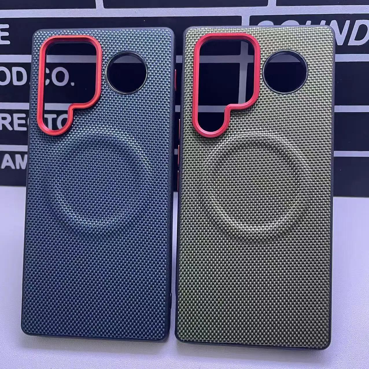 Magnetic Case For ZTE nubia RedMagic 11 Air Case Weave PU Leather Magnet Back Cover