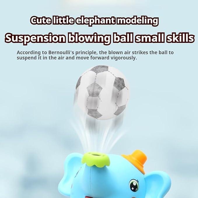 Electric Elephant Crawling Music Toy with Blowing Ball Function, Spinner Drumming Toy with Lightfun Music Toy for babies Gifts for Kids 6-12 Month (1 Count, Color random)