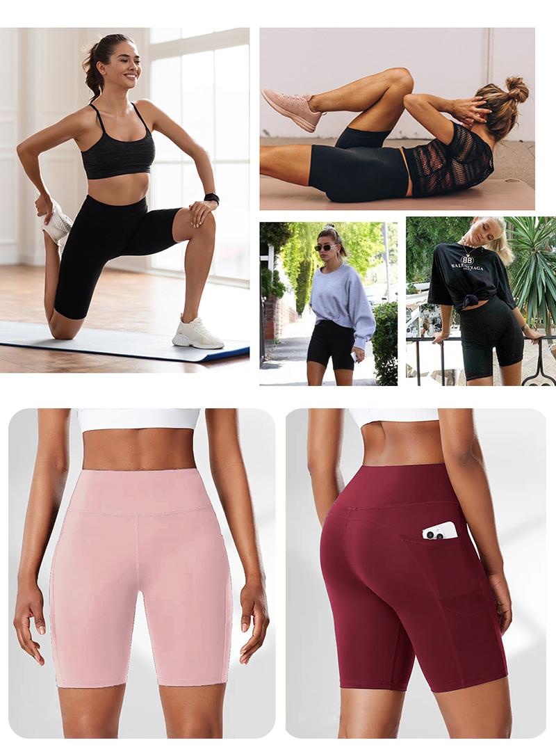 5pcs High Waist Athletic Yoga Shorts,Soft Shorts,Breathable, Pocketed Stretchable Tight Fit Gym Wear For Daily Workout & Casual Use Women Outdoorfun SpringStatements 5pcs High Waist Athletic Yoga Shorts,Soft Shorts,Breathable, Pocketed Stretchable Tight Fit Gym Wear For Daily Workout & Casual Use Women Outdoorfun SpringStatements