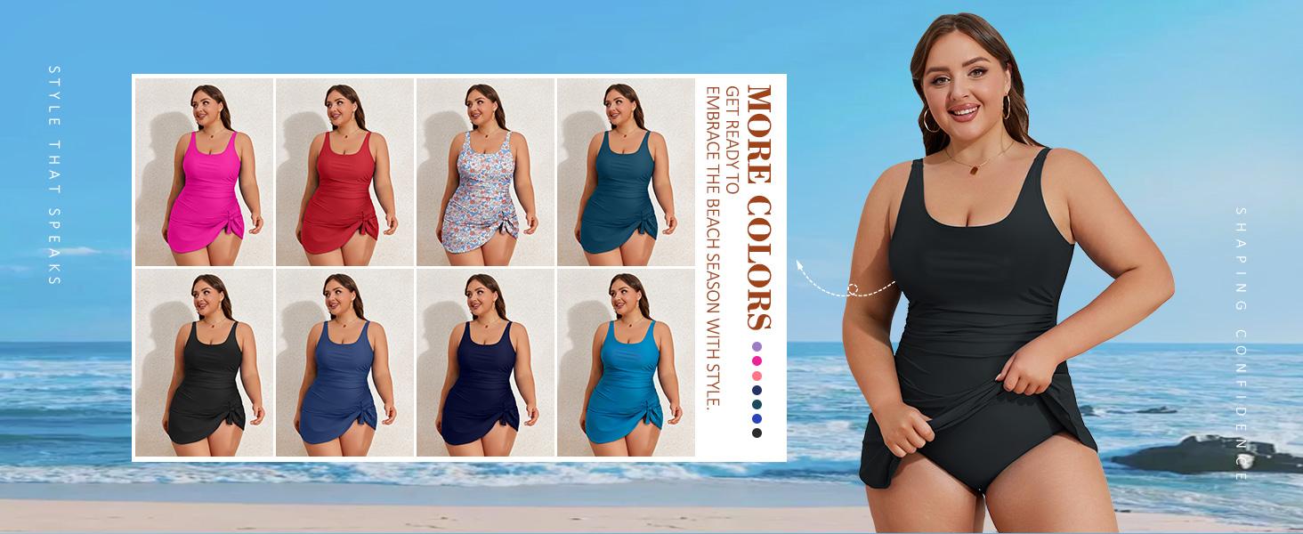 EOMENIE Plus Size Swimdress for Women One Piece Swimsuit Tummy Control Swim Dresses Skirt Bathing Suit Outdoorfun Plussizefashion Dress Summerfashion #Outdoorfun EOMENIE Plus Size Swimdress for Women One Piece Swimsuit Tummy Control Swim Dresses Skirt Bathing Suit Outdoorfun Plussizefashion Dress Summerfashion #Outdoorfun