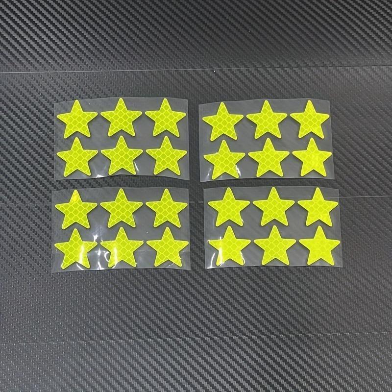 Star-shaped motorcycle helmet reflective stickers, bicycle decoration night-illuminating patches, motorcycle stickers, motorcycle decals and patterns, helmet accessories