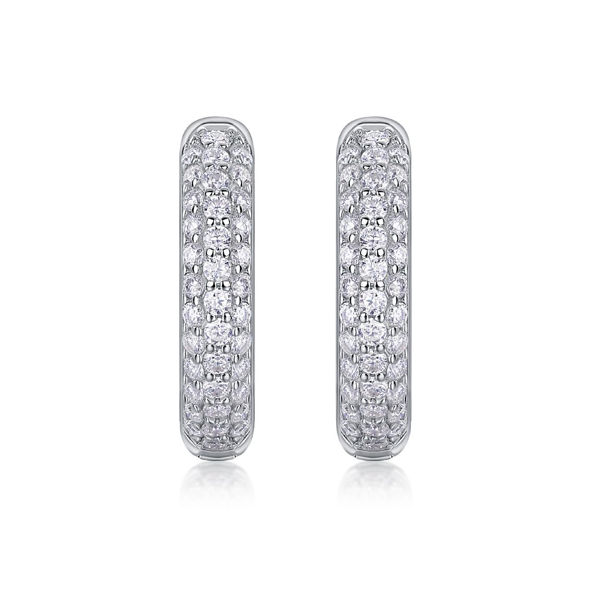 (J047)S925 Silver  Synthetic   Ring Classic Hoops: Timeless Elegance for Daily and Special Occasions Hypoallergenic Huggie Earrings