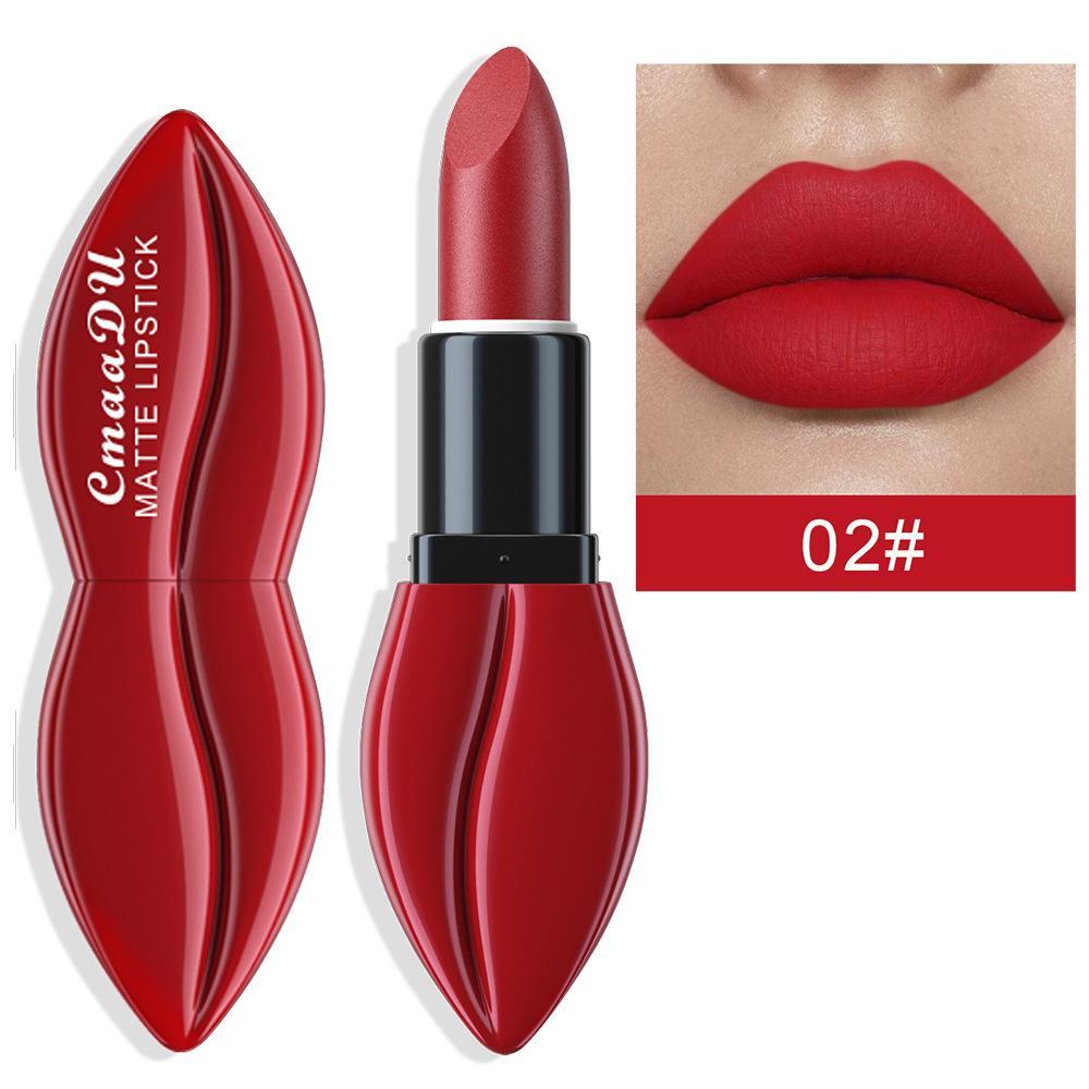 CmaaDu 10-Color Matte Moisturizing Lipstick, Professional Lip Cosmetics for Women with Fashionable Lip Design, Essential for Daily and Holiday Makeup, Moisturized Lipstick Gift
