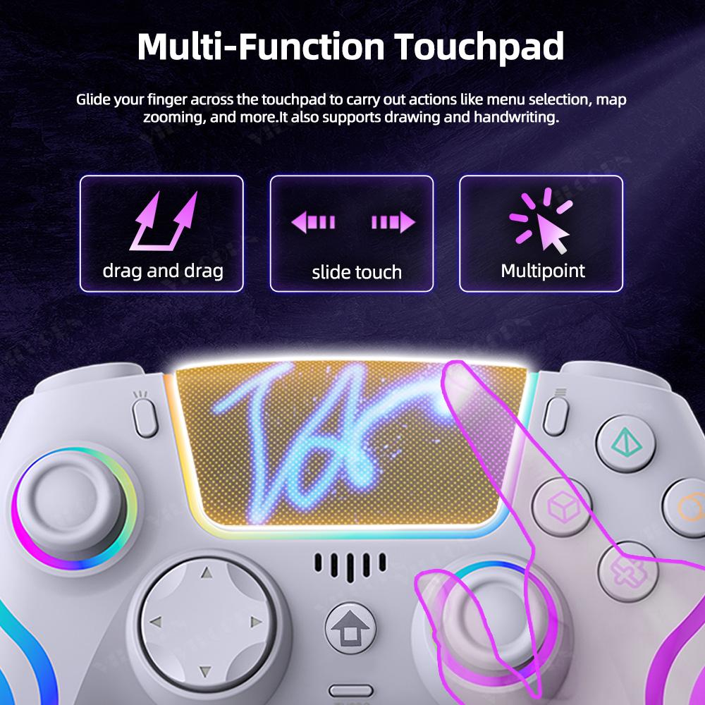Bluetooth-compatible For Playstation 5 Wireless Controller for PS5/PS5 Slim/PS5 Pro with Turbo Dual Sense Macro Programming
