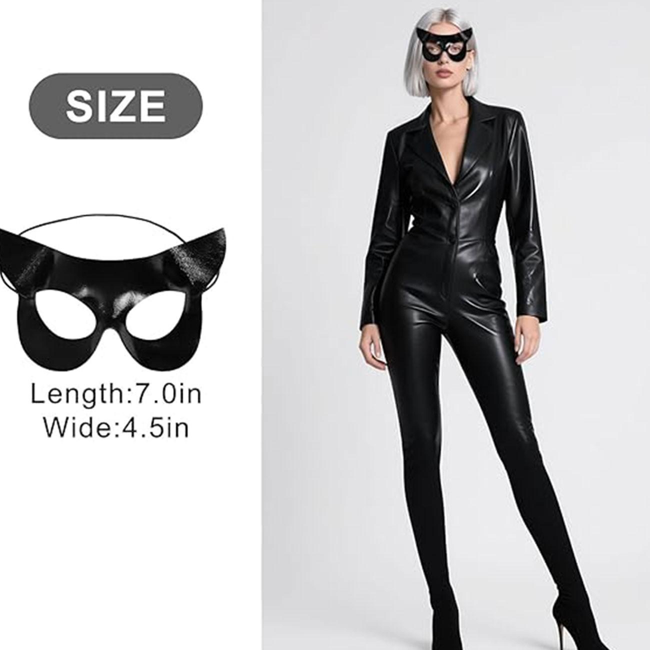 The cute cat lady mask decoration is suitable for wearing together with friends to attend party events, role-playing activities and themed gatherings. With it, you will become charming and alluring, captivating and full of seductive charm. (5-piece set)