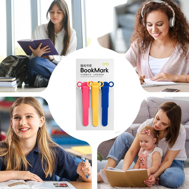 3-Pack Silicone Automatic Bookmarks with Pen Slot – Cute Page Holders & Reading Accessories, Unique Gifts for Book Lovers, Women, Men, and Kids 3-Pack Silicone Automatic Bookmarks with Pen Slot – Cute Page Holders & Reading Accessories, Unique Gifts for Book Lovers, Women, Men, and Kids