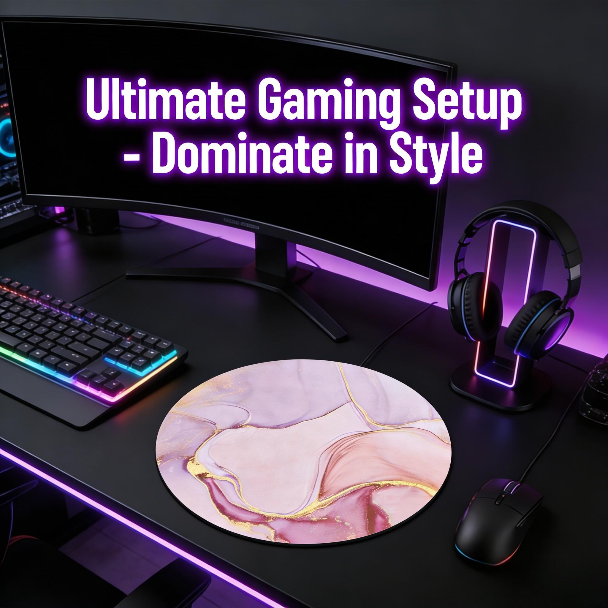 Fashion Cartoon Round Mouse Pad, Non-Slip Rubber Base, Small Desktop Mat for PC/laptop, Gaming/mouse Pad, Gift for Girls/women, 7.87 Inches