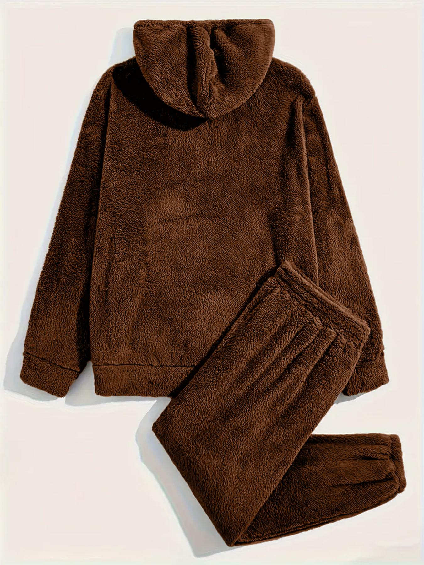 Men's Oversized Casual Hooded Sweatshirt And Joggers Pants Set, Loungewear, Athletic Vintage Streetwear, Menswear