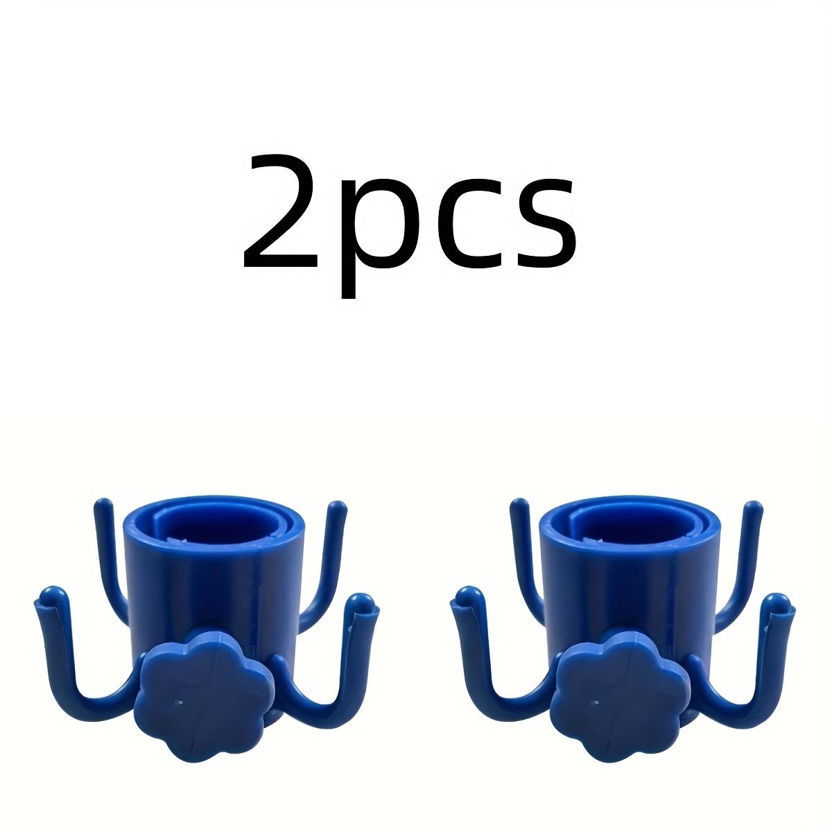 2pcs, adjustable 4-paw beach umbrella hook - Durable ABS plastic, multi-coloured (blue/green/white/orange) - Securely hang towels, cameras, clothes and bags - Suitable for 2.49cm-3.17cm parachute poles, suitable for beach, Utility Hooks