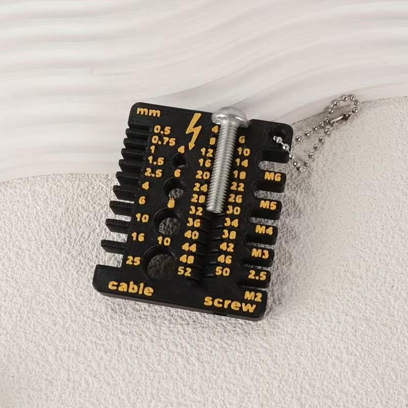 Portable Multifunctional Ruler, Wire and Screw Gauge, Thickness Gauge, Double-Sided, Lightweight, DIY, Electrical, Repair Tools