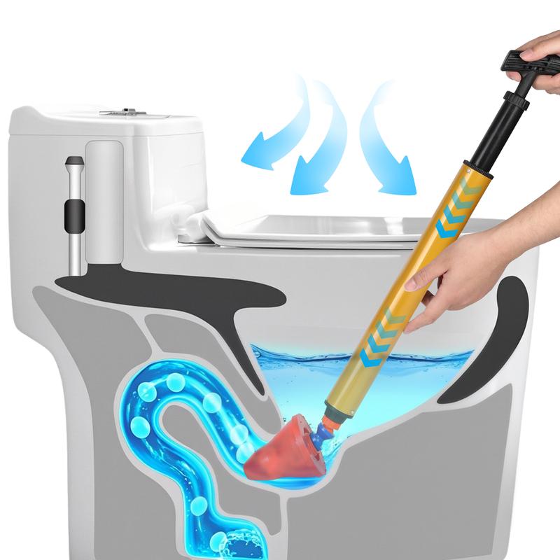 High Pressure Toilet Plunger, Toilet Unclogger Air Drain Blaster, Drain Plumb Plunger Gun, Heavy Duty Plunger for Bathroom and Plumbing Clogs