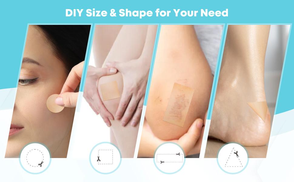 LIFARA Hydrocolloid Roll for Wound Care - Cut-to-Size, Extra Large Hydrocolloid Patch Bandages with Self-Adhesive, Ultra Absorbent, Flexible & Waterproof, First Aid Kit Essential (2in*16ft, 11.8mil/ 0.3mm Thickness)) Healthcare acne pimple patch bandaids