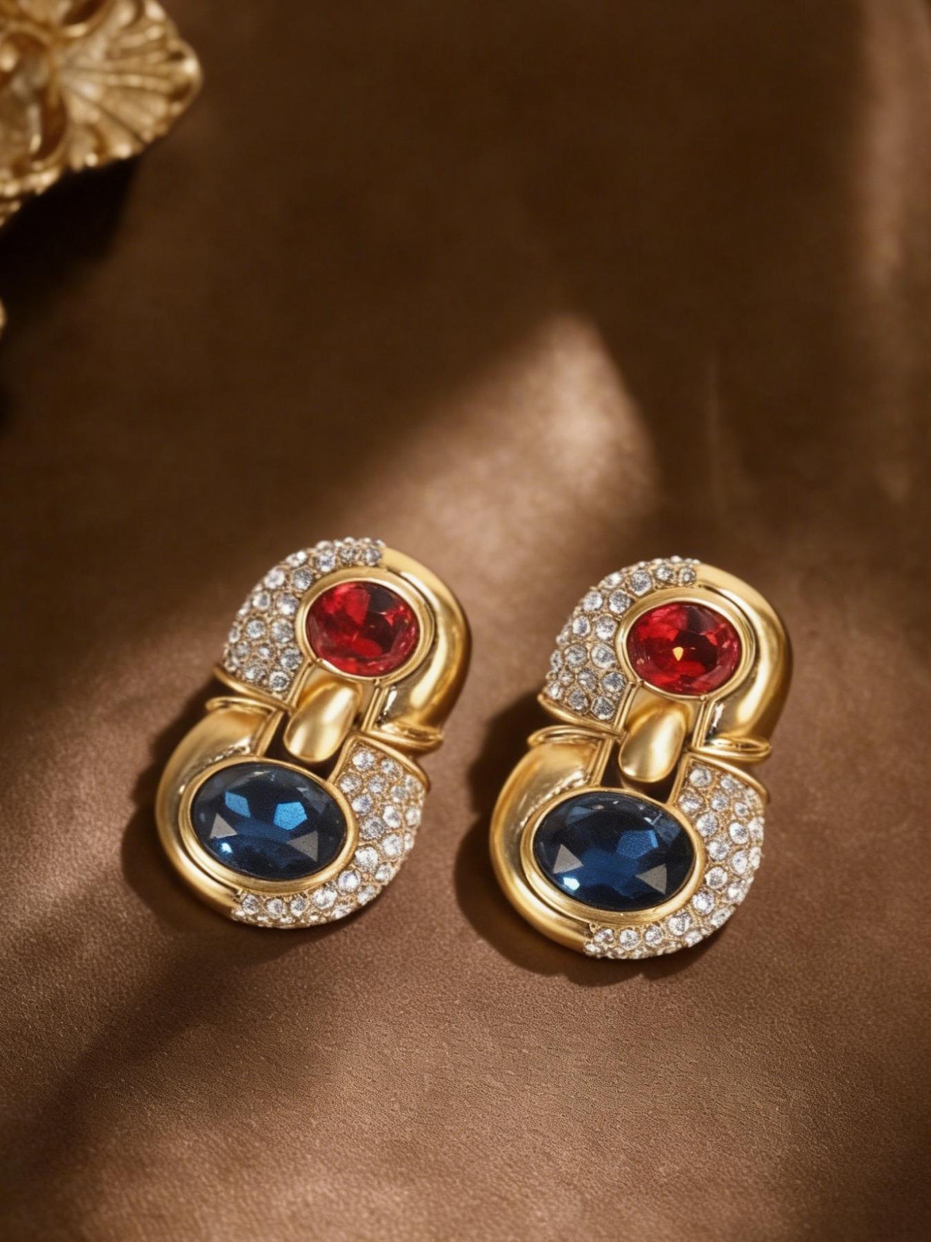 1 fashionable and cute geometric contrasting color earrings, suitable for daily wear, vacation and dating occasions, and also a surprising and exquisite small gift.