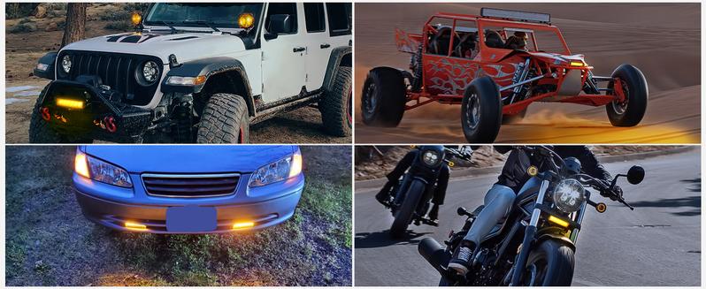 Nilight 6 inch Amber Led Light Bar 2PCS 18W Spot Driving Fog Single Row Off Road Boat Lights for Trucks SUV ATV UTV Golf Cart