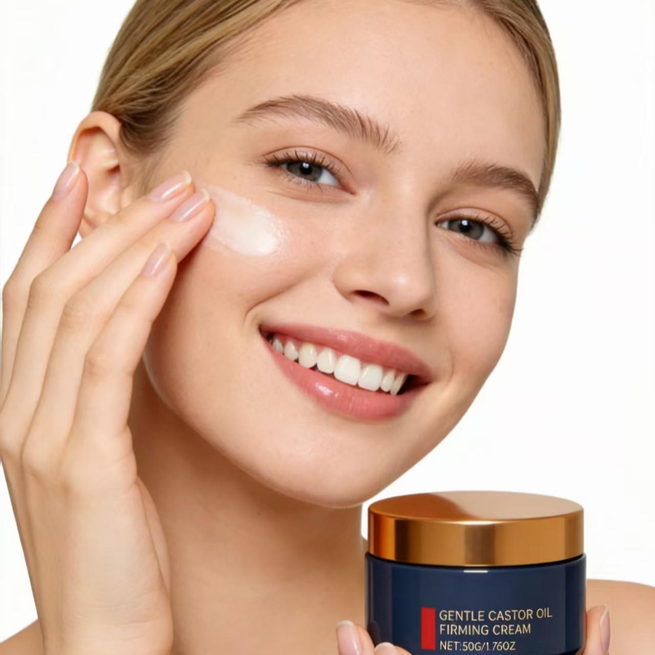 Castor Oil Peptide Collagen Firming Cream | Anti-Aging Lifting & Hydrating | Overnight Repair / Seasonal Soothing / Makeup Prep | For All Skin Types #AntiAgingSkincare #SkincareEssential