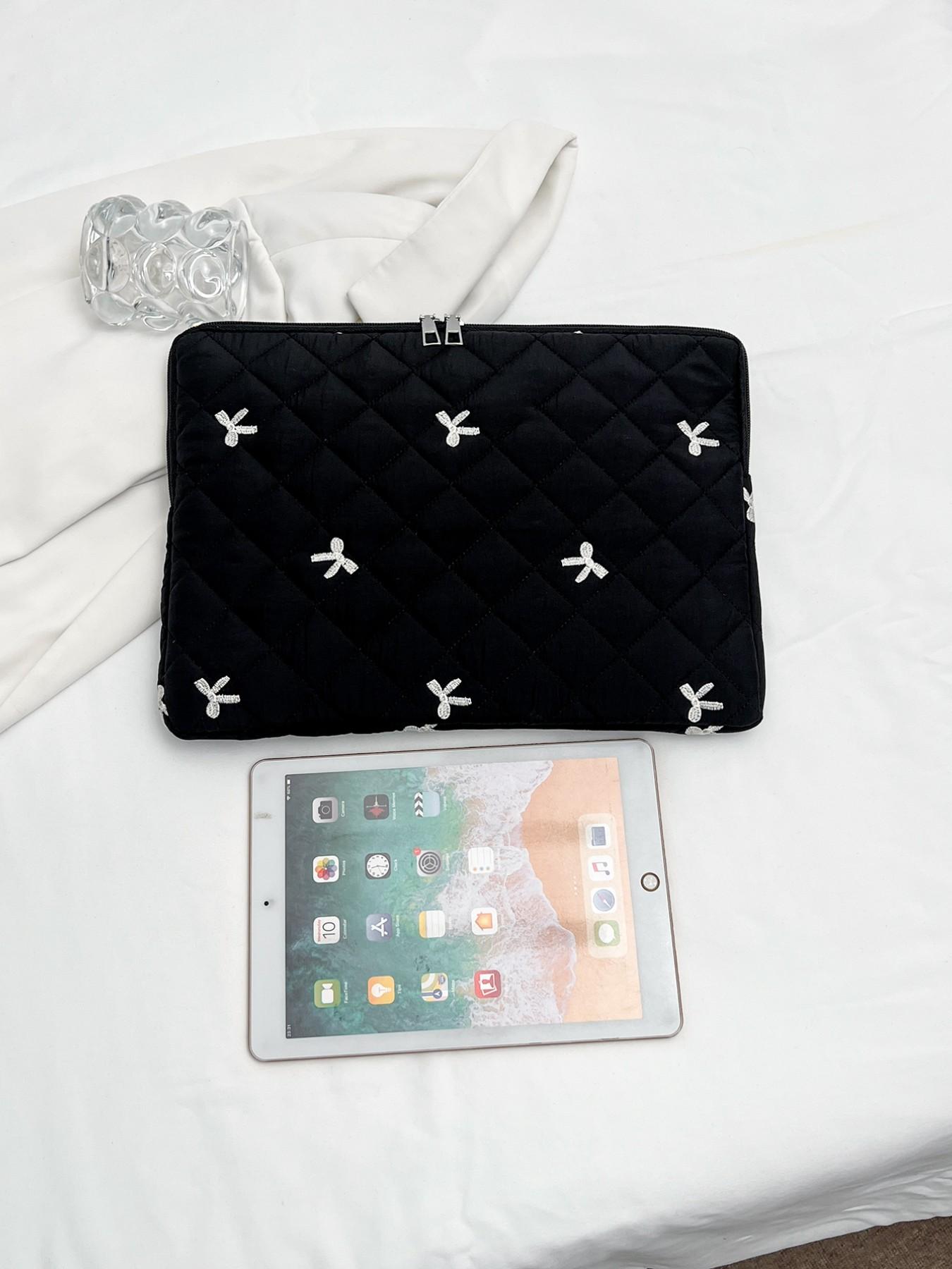 Multi-Size Laptop Bag with Bow Pattern, Computer Protection Case, Tablet Organizer, Ideal for Women, Teachers, Students, School Supplies