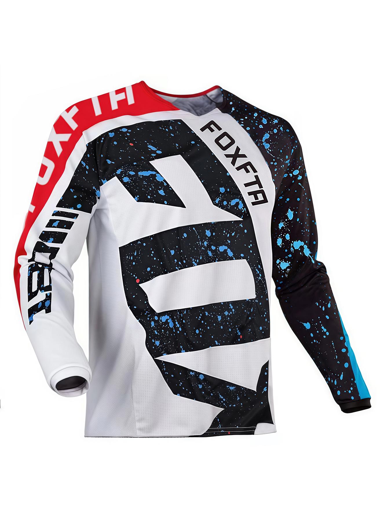 2026 men's mountain bike racing long sleeved shirt, DH motorcycle off-road T-shirt, MTB cycling jersey, off-road cycling clothing, breathable and quick drying design, suitable for cycling exploration