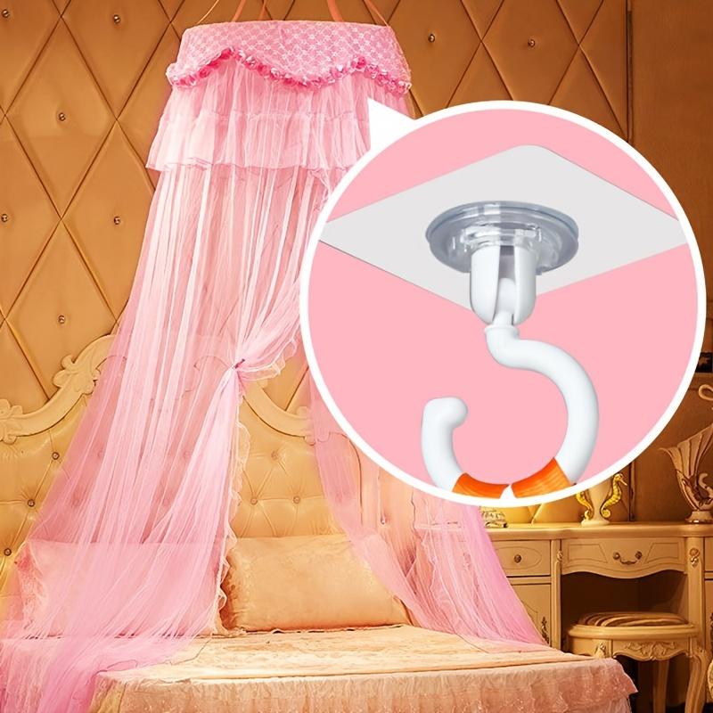 2PCS Ceiling Rotating Hook Ceiling Inverted Hook Special Non Perforated Non Marking Roof Wall Ceiling Strong Hanging Door Adhesive Hook