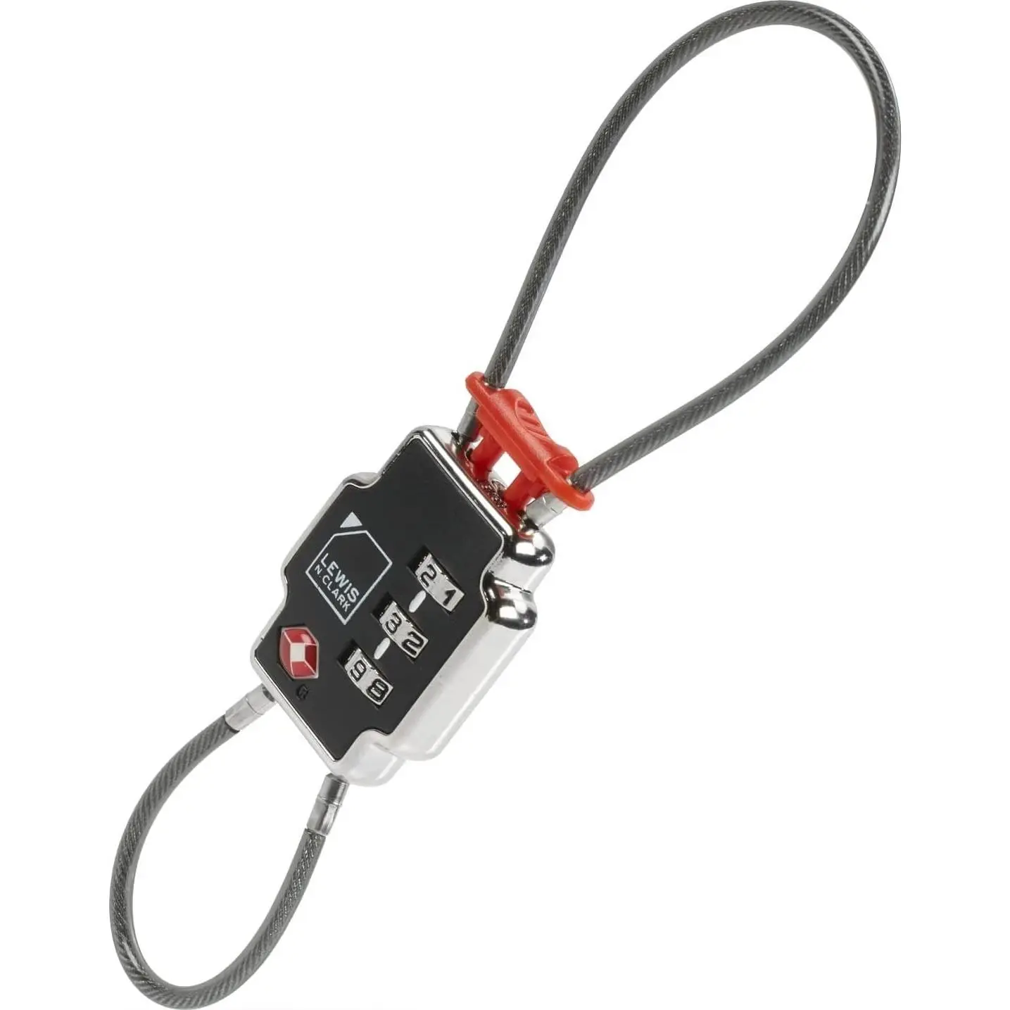 Outdoor sportsware Lewis N Clark Triple Security Lock: TSA Lage Locks for Suitcases, Carry On, Laptop Bag & More, Set Combination Lock to Create Secure Padlock for Travel, Vacation, Business, or Backpacking, 1 Pack