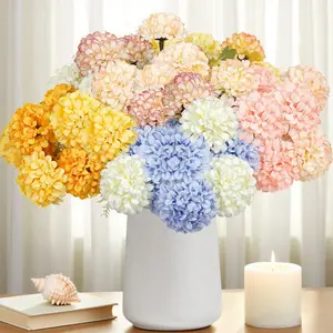6 Pcs Artificial Flowers Chrysanthemum Ball Fake Flowers Lifelike Artificial Chrysanthemum Ball for DIY Wedding Floral Bouquets Bridal Shower Table Centerpieces Home Kitchen Garden Home Decoration Bouquet (Multi Colors)