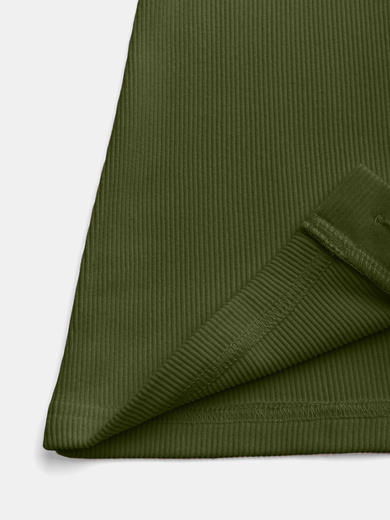 Women's Casual Round Neck Long Sleeve Button Front Top, Basic Solid Color Design, Extended Length, Perfect for Daily Wear, Womenswear