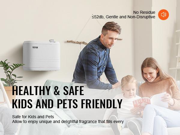 VEVOR Scent Air Machine, 850ml Bluetooth Smart Essential Oil Diffuser, 5000sq. ft Waterless HVAC Scent Diffuser with Cold Air Technology, Aromatherapy Diffuser Machine for Home, Office, Hotel