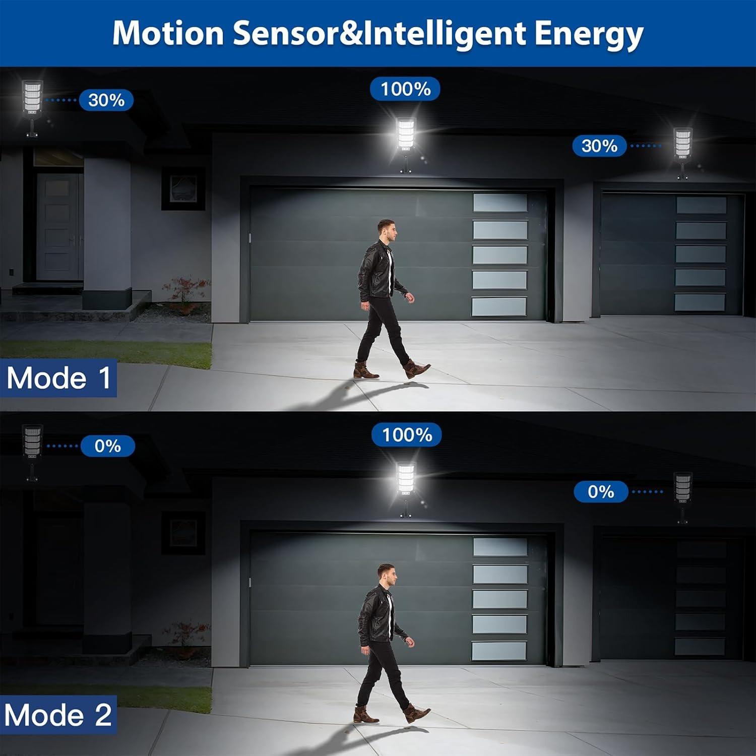 6-PACK 12000 Lumen Solar Street Light IP67 Waterproof with Motion Sensor 3 Modes Zero Wiring Easy Install for Garden Yard Pathway High Capacity Battery 36-48 Hours Lasting 4-Pack 6-PACK 12000 Lumen Solar Street Light IP67 Waterproof with Motion Sensor 3 Modes Zero Wiring Easy Install for Garden Yard Pathway High Capacity Battery 36-48 Hours Lasting 4-Pack