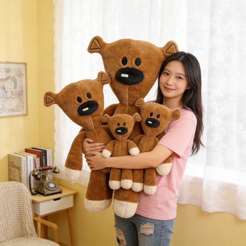 Kawaii Simple Brown Bear Stuffed Doll, Multiple Sizes Available, Sound‑Free Figurine