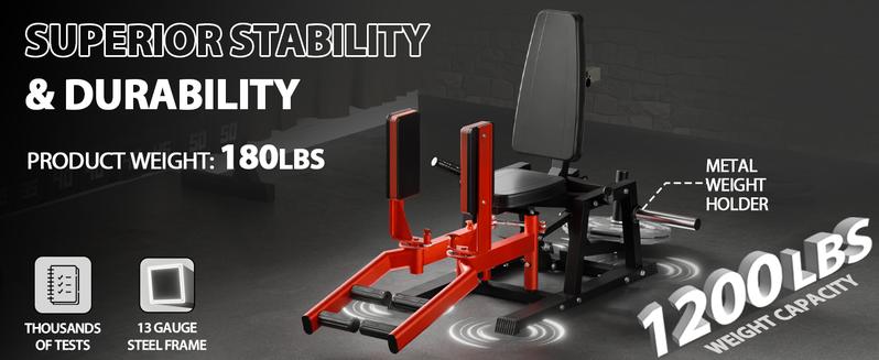 Mikolo Hip Abductor Machine Plate-Loaded Inner & Outer Thigh Trainer with 6 Gear Levels for Glute & Thigh Muscle Strengthening Home Gym Equipment