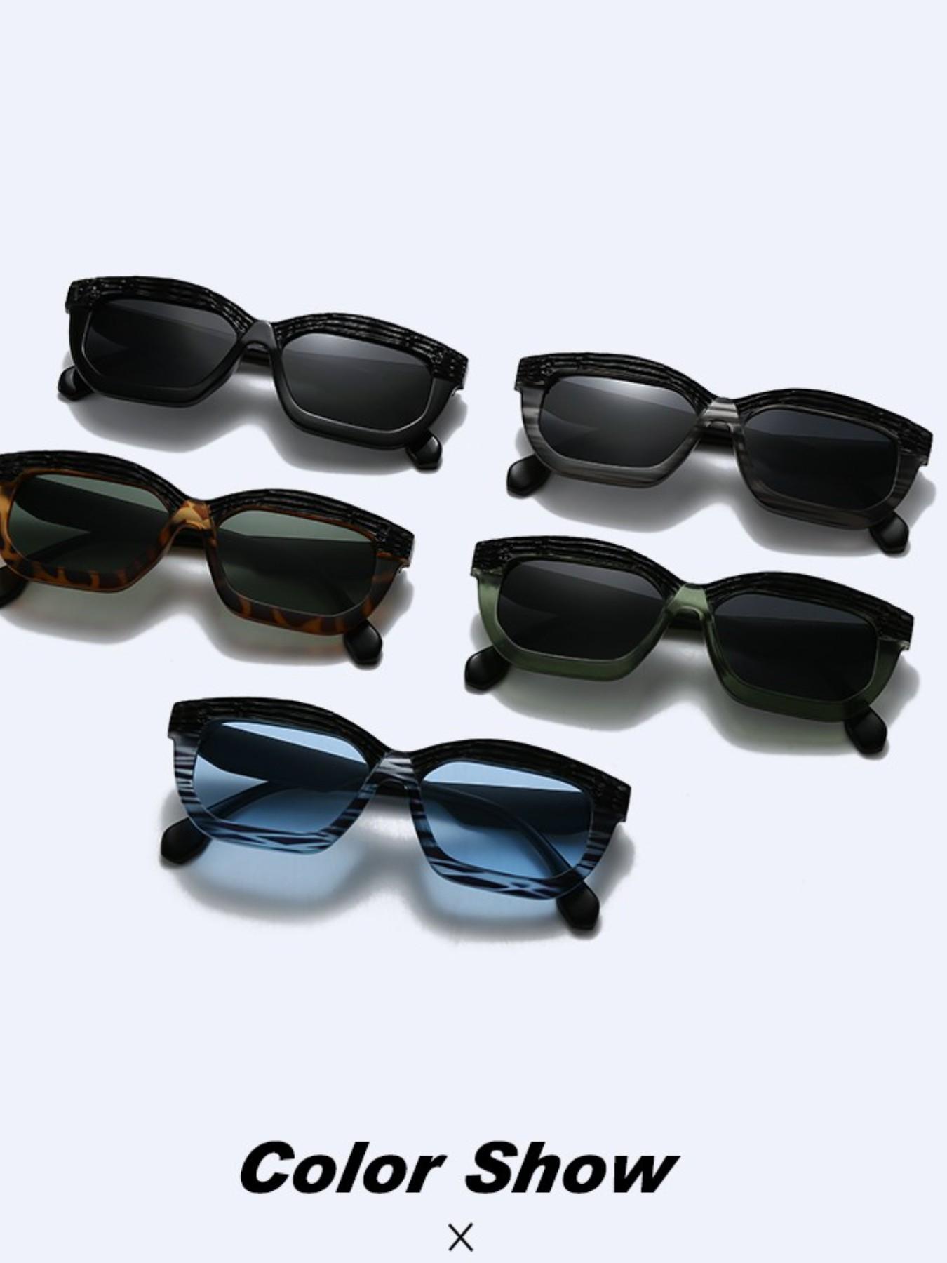 Men's Retro Tortoiseshell Thick Frame Cat Eye Glasses, Unisex Fashion Eyewear, Street Style Essential, European and American Trend