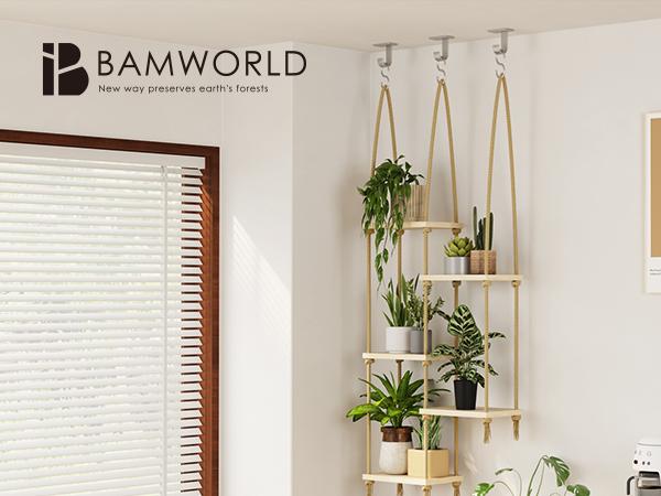 Bamworld Window Plant Shelves - Boho Wall Plant Shelf for Indoor Plants, Wall Plant Stand for Living Room Decor & Garden Decor Rustic Wooden Planter Flower Pots fall decor for home cielito lindo decoracion witchy home decor Bamworld Window Plant Shelves - Boho Wall Plant Shelf for Indoor Plants, Wall Plant Stand for Living Room Decor & Garden Decor Rustic Wooden Planter Flower Pots fall decor for home cielito lindo decoracion witchy home decor