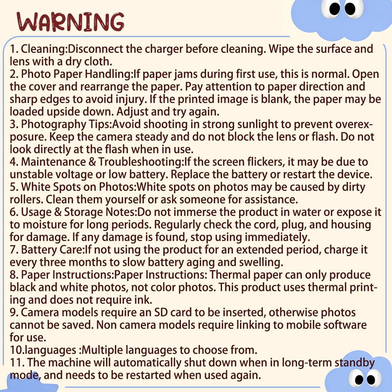 【New Camera Model】Mini Handheld Instant Camera | Photo + Print 2-in-1 | 1300mAh Long Battery Life | Supports TF Card up to 32GB | 2.4" IPS HD Screen | Flip Lens | Birthday Gift for Kindergarten & Primary School Students | Thermal Printer – Print as You Sh