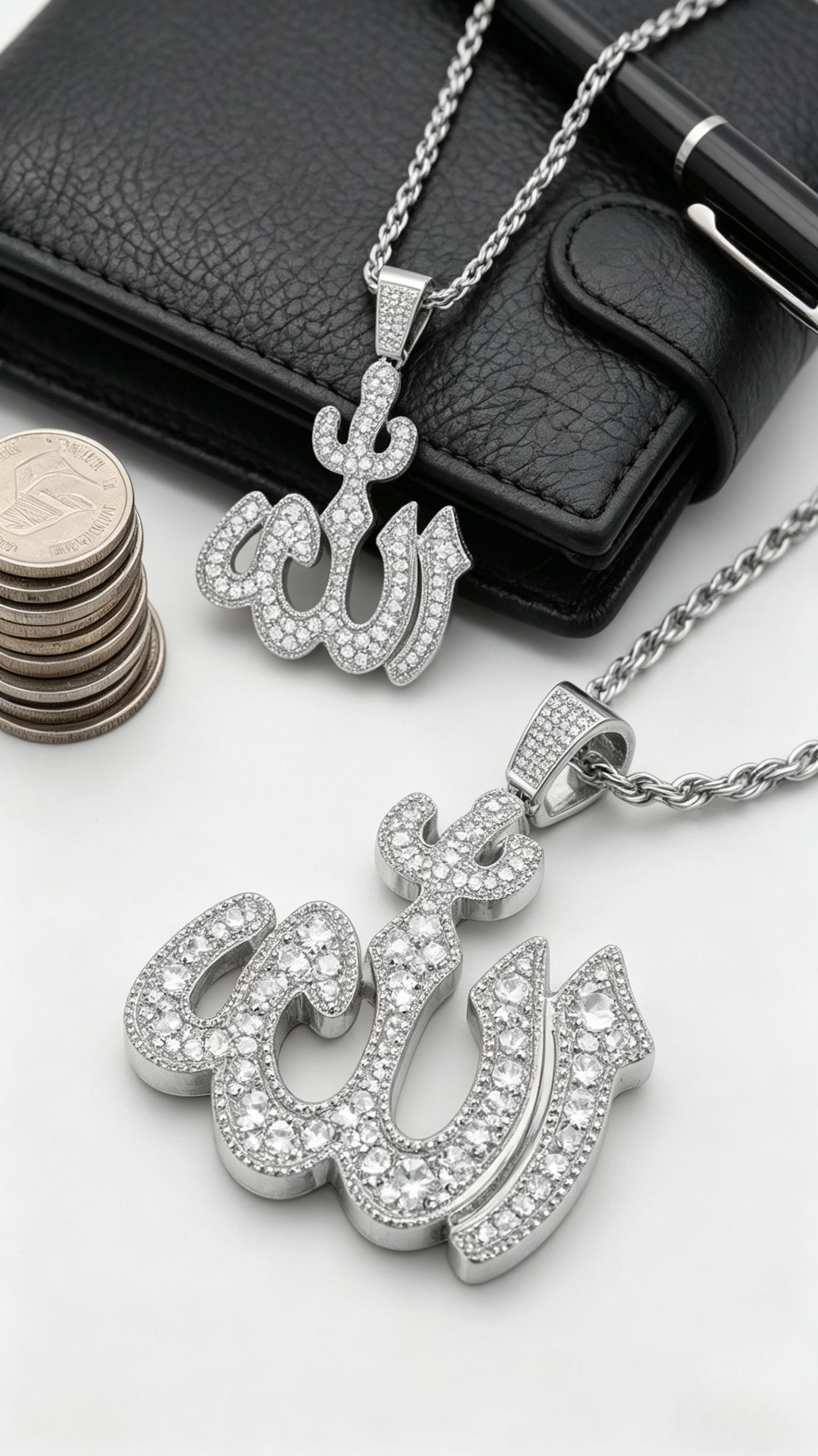 Dainty Allah Letter Necklace, Gold Tone, Versatile for Any Outfit