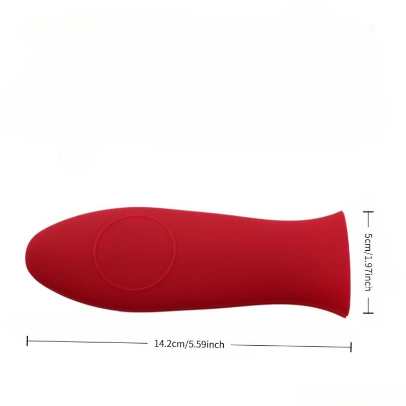 Thick Silicone Pot Handle Protector, Heat Resistant Non-Slip Cast Iron Pan Grip, High Temperature Silicone Handle Cover, Durable Kitchen Accessory
