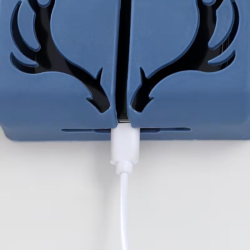 Wall-Mounted Remote Control Storage Box, Phone Charging Stand, Office Supplies Organizer, Convenient Hanging Compartment, 1pc