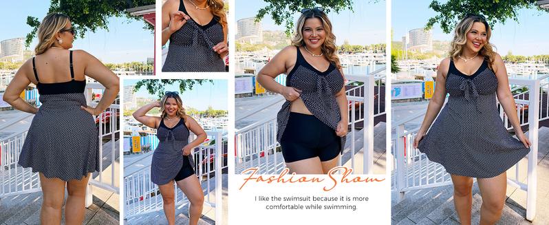 【12-28W】Hanna Nikole Women's Two Piece Swim Dress Plus Size Tummy Control Tankinis Swimdress Floral Printed Swimwear Swimsuits with Boyshort 【12-28W】Hanna Nikole Women's Two Piece Swim Dress Plus Size Tummy Control Tankinis Swimdress Floral Printed Swimwear Swimsuits with Boyshort