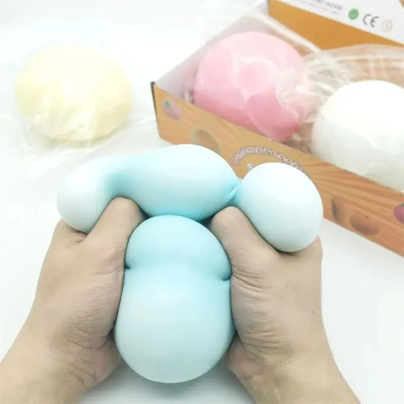 Stress Relief Squishy Ball, Soft Anti-Anxiety ADHD Sensory Fidget Toy, Stress Relief Fidgeting, Durable Washable Squeeze Stress Ball for Adults Kids, Squishy Stress Balls