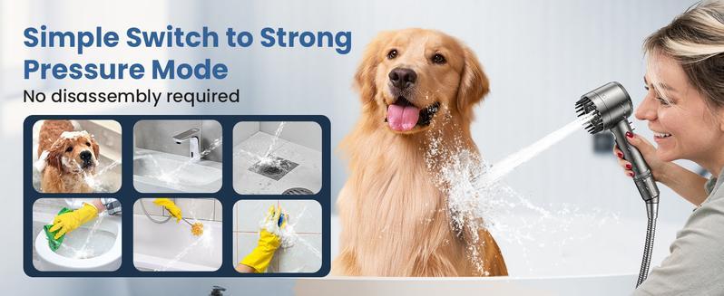 Enjoy A Home Spa Shower Experience With This 9-Piece Pressurized Shower Head Set, Featuring An Ionized Cool Mist Shower Mode And A One-Touch Water Shut-Off Function. Includes A Water Jet Function, Stainless Steel Hose, Punch-Free Bracket And 6 Filters.