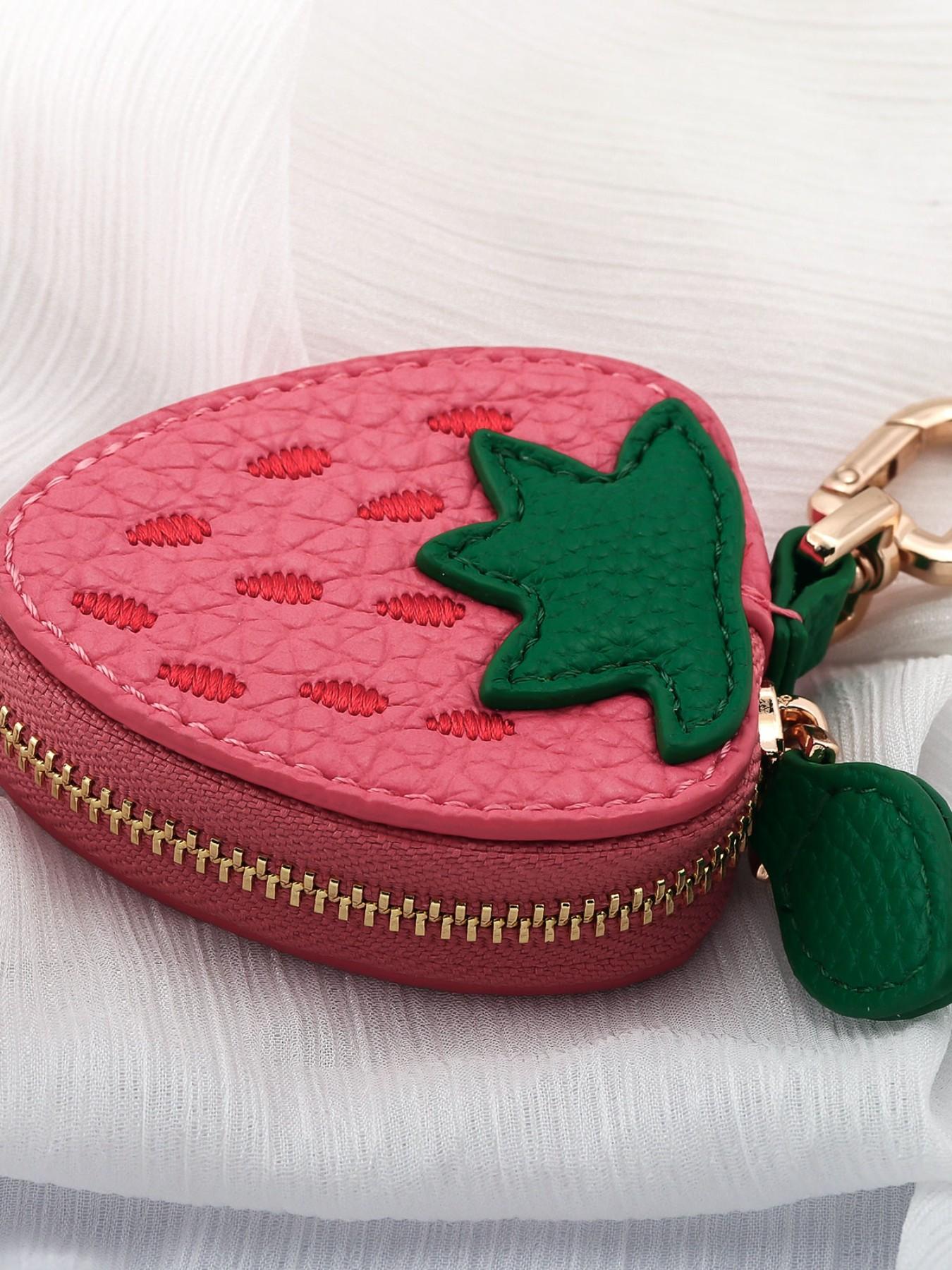 Creative Cute Fruit Bag Charm, Adorable Strawberry Lemon Blueberry Cherry Apple Peach Keychain, Perfect Gift for Fruit Lovers