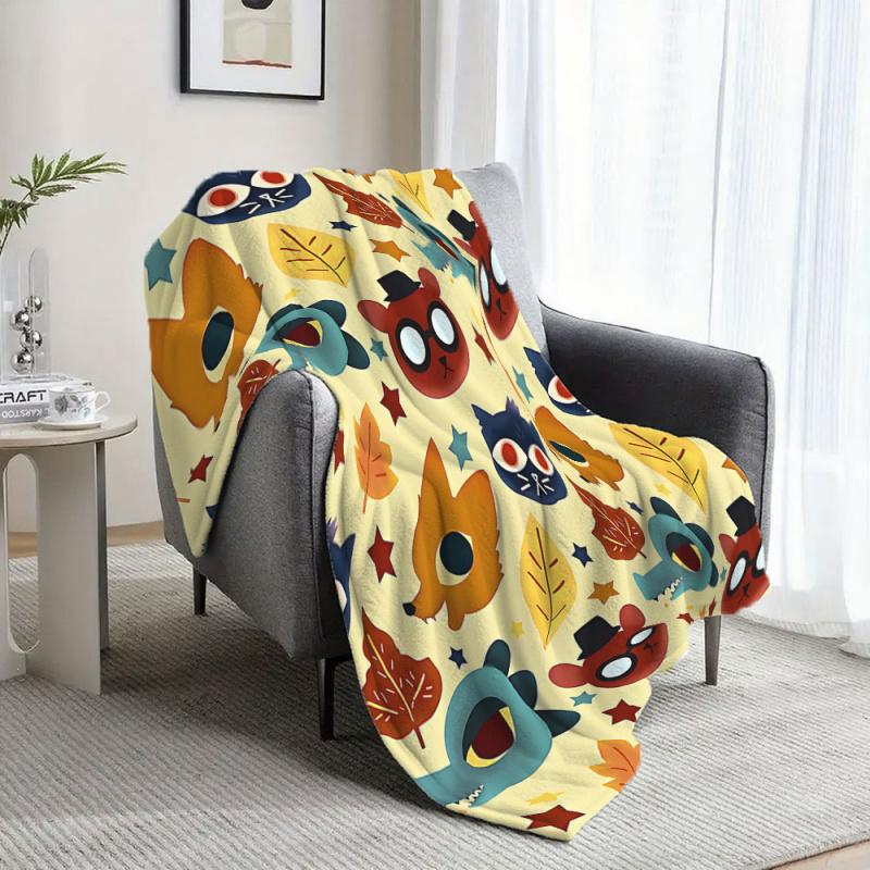 Flannel blankets Night in the Woods Fall Smooth blanket Plush blanket soft cartoon print bedspread sofa blanket