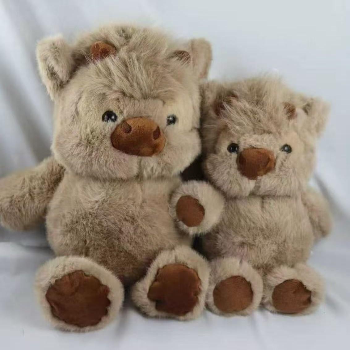 Highland Calf Plush Doll, Small Pig Hoho Stuffed Toy, Soft and Cozy Companion, Perfect Gift for Kids, Adorable Animal Figurine