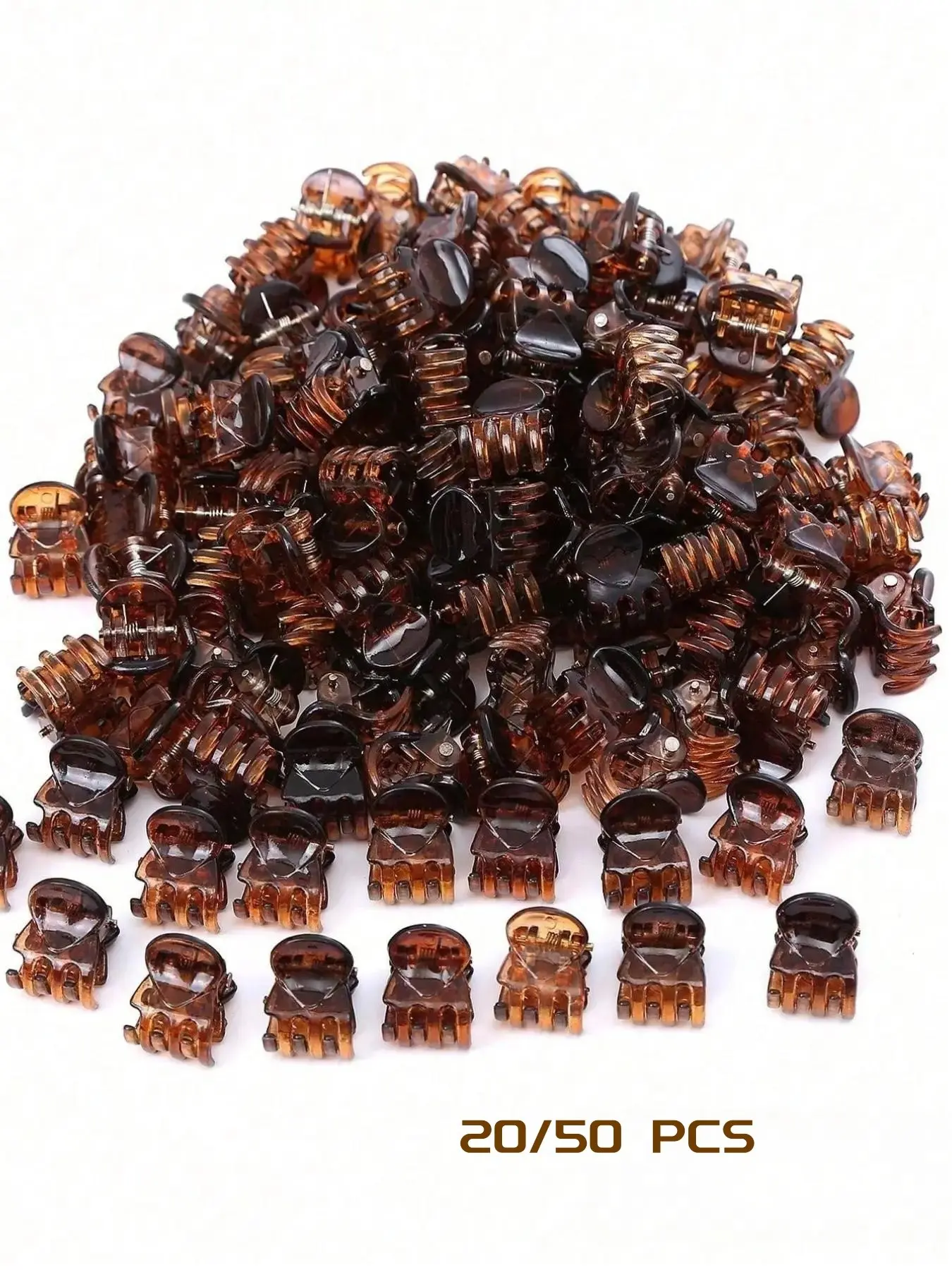 20/50 pcs  Mini Leopard Print Hair Clips Set, Hair Claws, Fashionable Hair Accessories, Shiny Small Size, Perfect for Daily Commute, Multi-Functional Braiding Tools