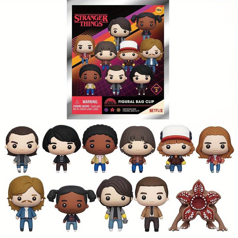 Stranger Things Officially Licensed 3D Anime Characters Series 2 Mystery Blind Bag Bulk Bag Clip Keychain Mike Wheeler Eleven Exquisite Collectible Suitable For Family And Friends Christmas Birthday Surprise Gift