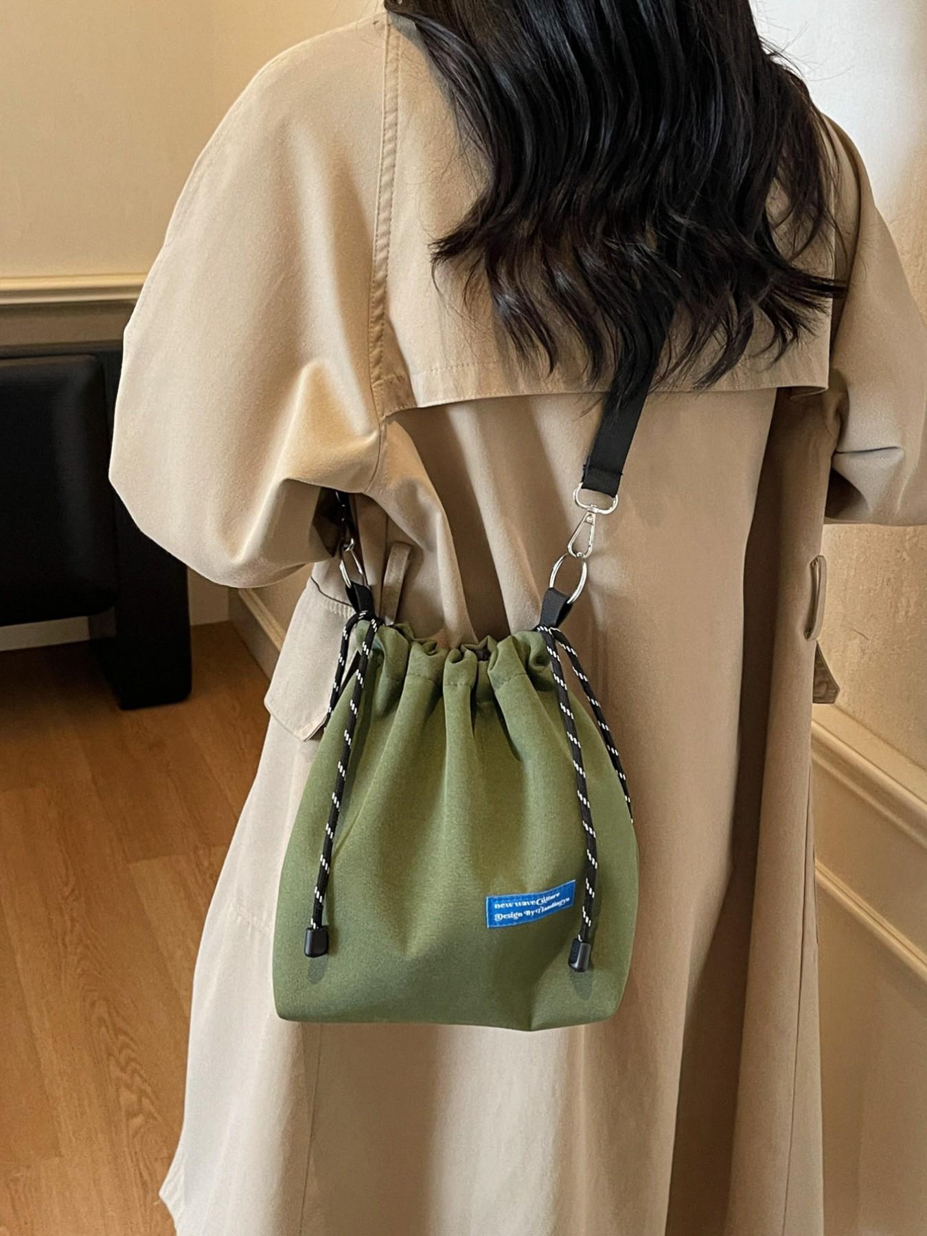 New Single Shoulder Crossbody Bag, Trendy Drawstring Bucket Bag for Men and Women, Unisex Small Versatile Waist Pack