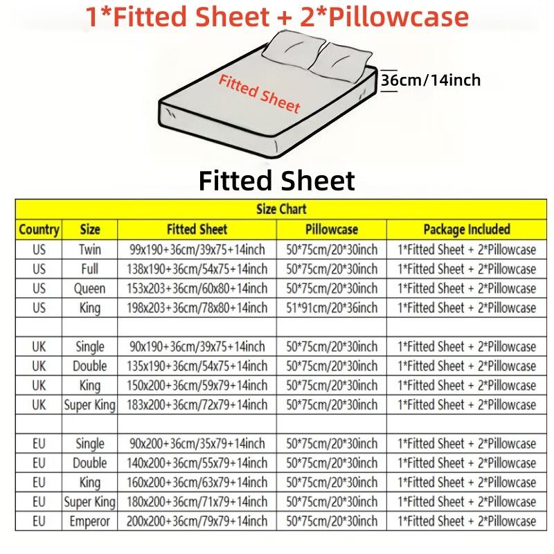 3Pcs Leopard Print Heart Rose Fitted Sheet Set, Soft Microfiber Deep Pocket Non-Slip Bed Sheet with 2 Pillowcases, Luxury Aesthetic Bedding Set for Bedroom Decor